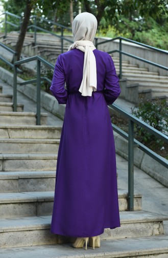 Purple Hijab Dress 10121-09