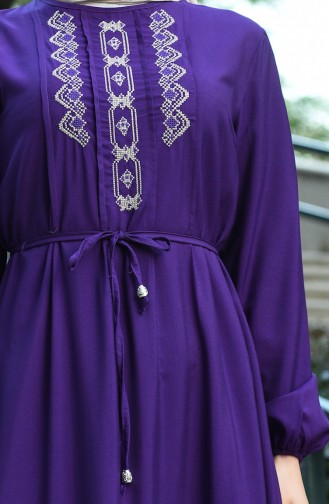 Purple Hijab Dress 10121-09