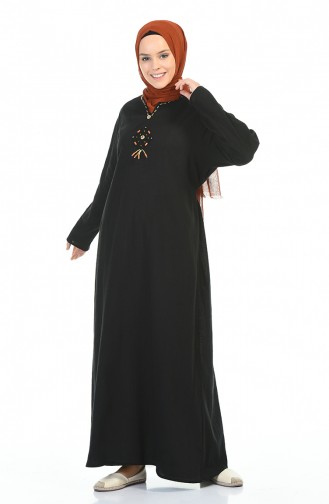 Robe Hijab Noir 0065-02