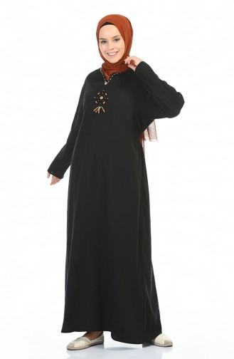 Black İslamitische Jurk 0065-02