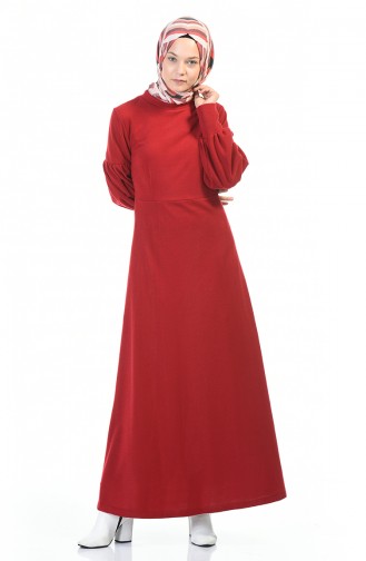 فستان أحمر كلاريت 0334-02