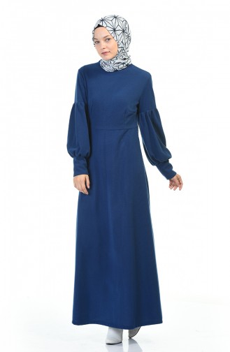 Indigo Hijab Dress 0334-04