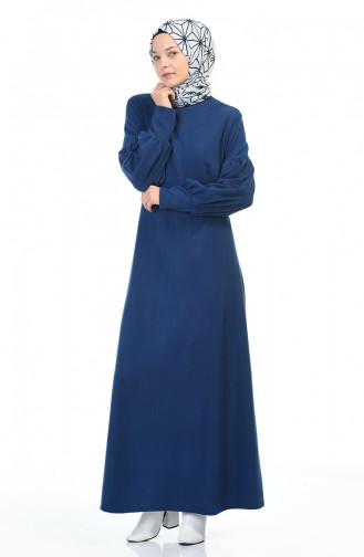 Indigo Hijab Dress 0334-04