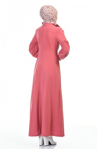 Robe Hijab Rose Pâle 0334-05