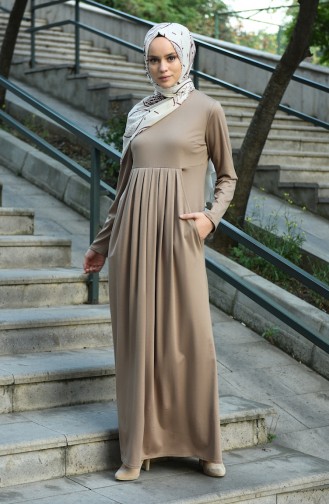 Mink Hijab Dress 8058-04