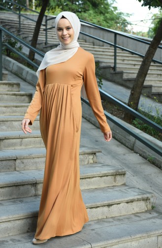 Robe Hijab Moutarde 8058-08