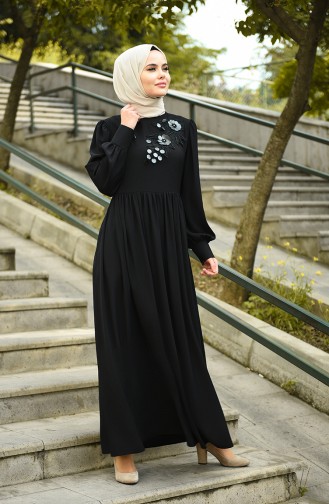 Habillé Hijab Noir 8031-05