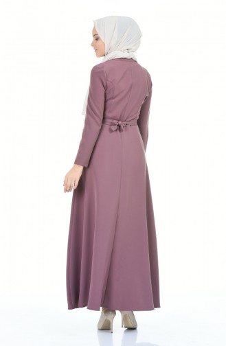Powder Hijab Dress 9612-1.Pudra