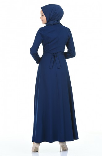 فستان أزرق كحلي 9612-03