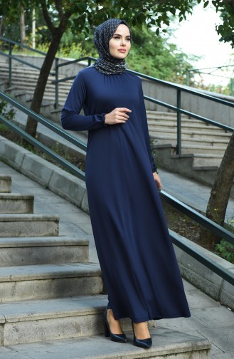 Hijab Dress Navy Blue 1027-02