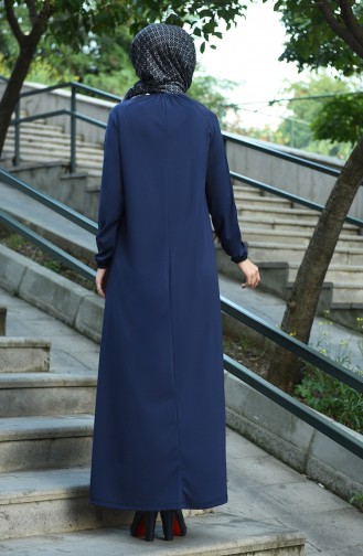 Hijab Dress Navy Blue 1027-02