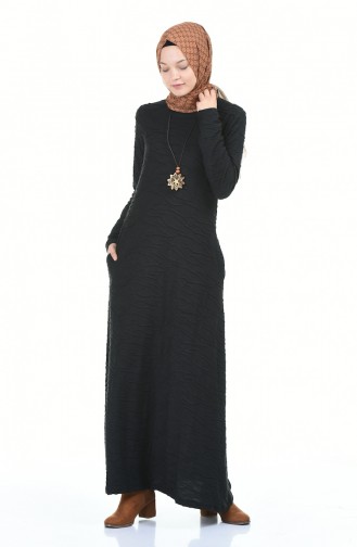 Black Hijab Dress 0117-02
