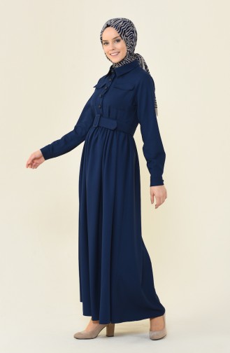 Robe Hijab Bleu Marine 4033-04