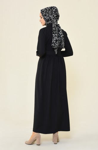Black Hijab Dress 4033-05
