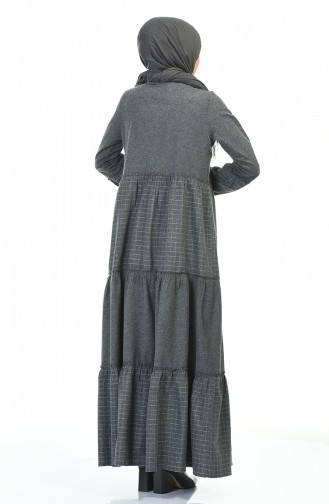 Gray Hijab Dress 3106-05