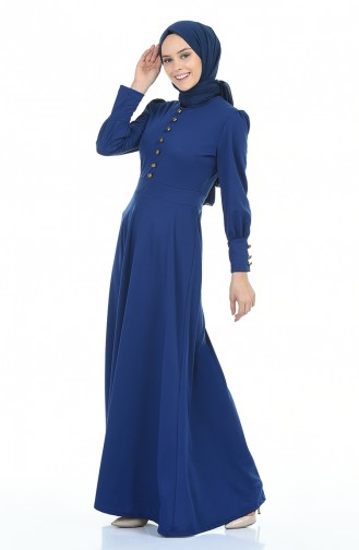 Saks-Blau Hijab Kleider 6780-02