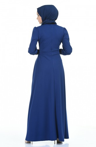 Saks-Blau Hijab Kleider 6780-02