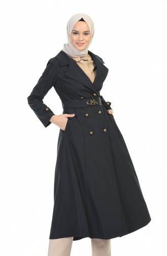 Dunkelblau Trench Coats Models 8938-01