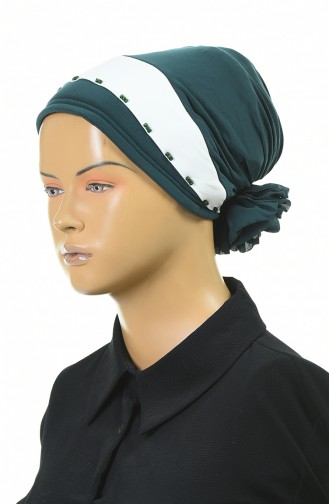 Doppelte Farbe bereite Turban-Bonnet  1054-01 Smaragdgrün 1054-01