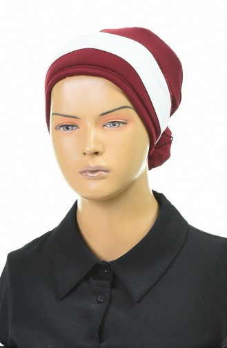 Doppelte Farbe bereite Turban-Bonnet  1054-02 Weinrot 1054-02