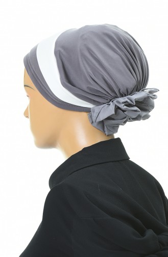 Doppelte Farbe bereite Turban-Bonnet  1054-03 Grau 1054-03