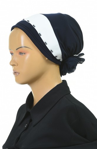  Perlen Haube aus Doppelte Farbe 1055-07 Dunkelblau 1055-07