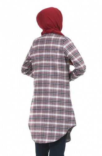 Ekose Tunik 6391-03 Bordo