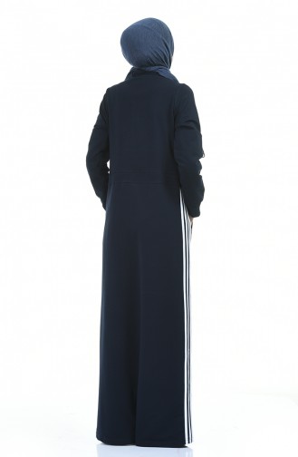 Navy Blue Abaya 9115-02