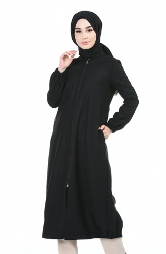 معطف طويل أسود 1041-03