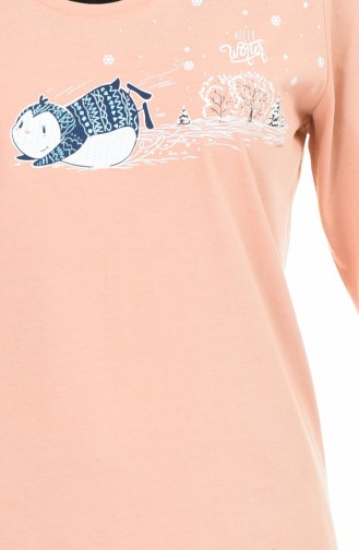 Women´s Long Sleeve Pajama Set Salmon 709043-01