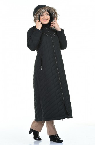 معطف طويل أسود 5129-04