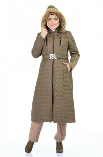 Big Size Quilted Coats Biscuit color 9010A-04