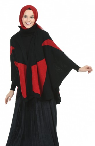 Rot Poncho 1015-01