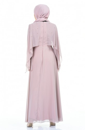 Beige-Rose Hijab-Abendkleider 11152-05