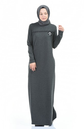 Anthracite Hijab Dress 9112-01