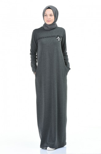 Anthracite Hijab Dress 9112-01
