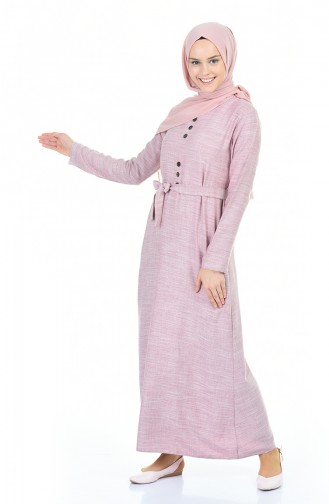 Powder Hijab Dress 6016-02