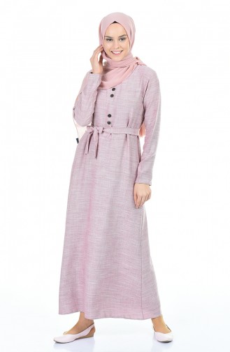 Powder Hijab Dress 6016-02