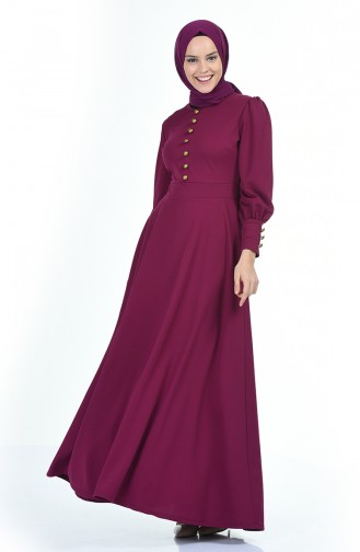 Dusty Rose Hijab Dress 6780-06