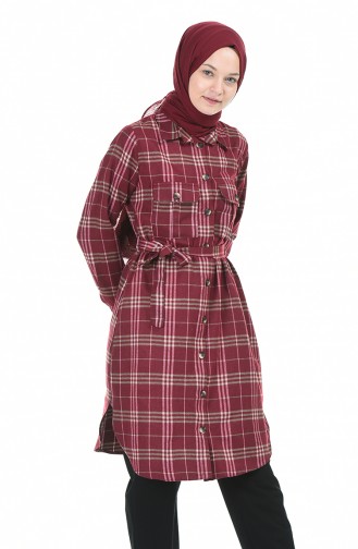 Kuşaklı Tunik 5499-04 Bordo