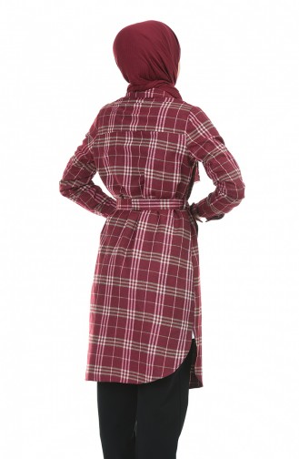 Kuşaklı Tunik 5499-04 Bordo