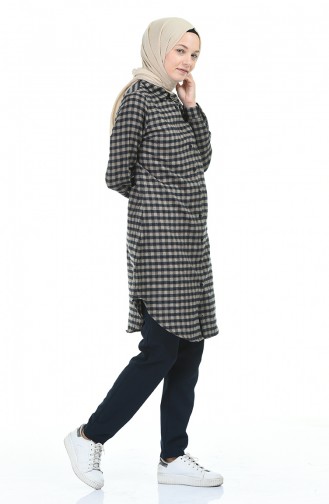 Plaid Tunic Mink 2489-01