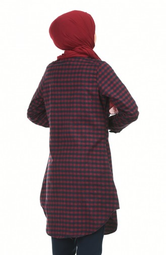 Plaid Tunic Bordeaux 2489-02