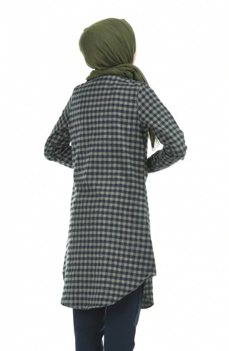 Plaid Tunic Khaki 2489-03