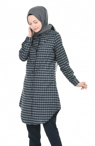 Plaid Tunic Gray 2489-04