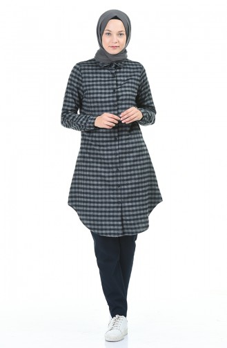 Plaid Tunic Gray 2489-04