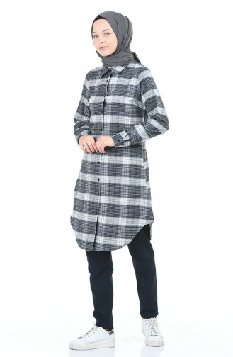 Plaid Tunic Gray 2490-02