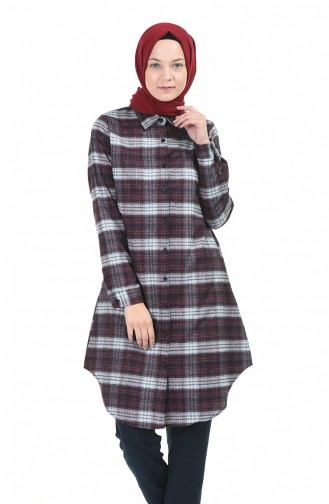 Ekose Tunik 2490-04 Bordo