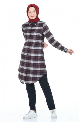 Ekose Tunik 2490-04 Bordo