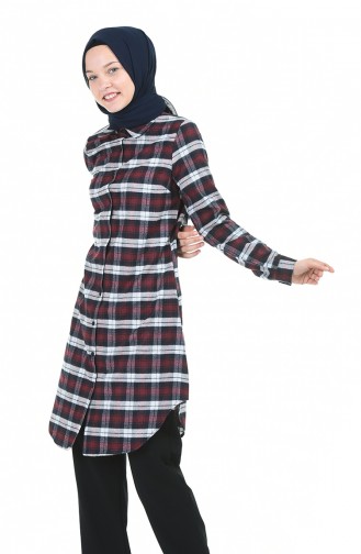 Ekose Tunik 6388-01 Bordo 6388-01